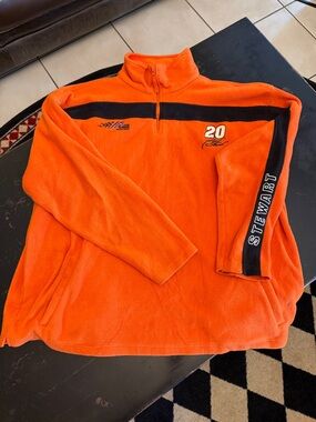 Orange Quarter-Zip Fleece Pullover - Stewart Racing Detail 2XL